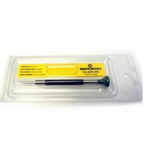 Bergeon 6899-200 ergonomic screwdriver for 2.00mm watch screws, precision Swiss tool for watchmakers.