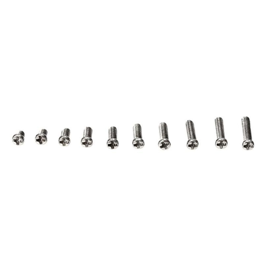 Vis de montre en acier inoxydable, 10 tailles, pour lunettes, lunettes de soleil, électronique, réparation de montres