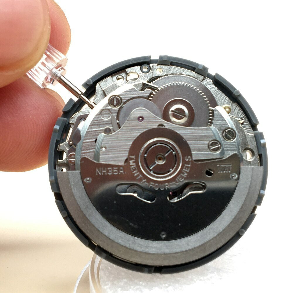NH35A Mechanical Movement 24 Jewels with Black Date NH35 NH36 4R35 Replacement