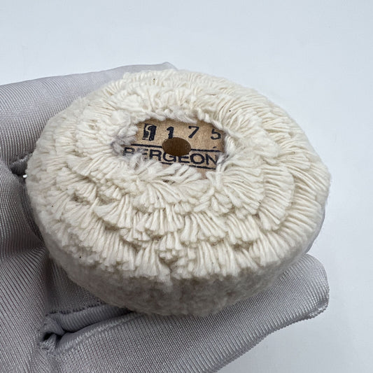 Bergeon 1175 Swiss Made cotton polishing wheel � 60 mm for watch accessory cleaning and finishing.