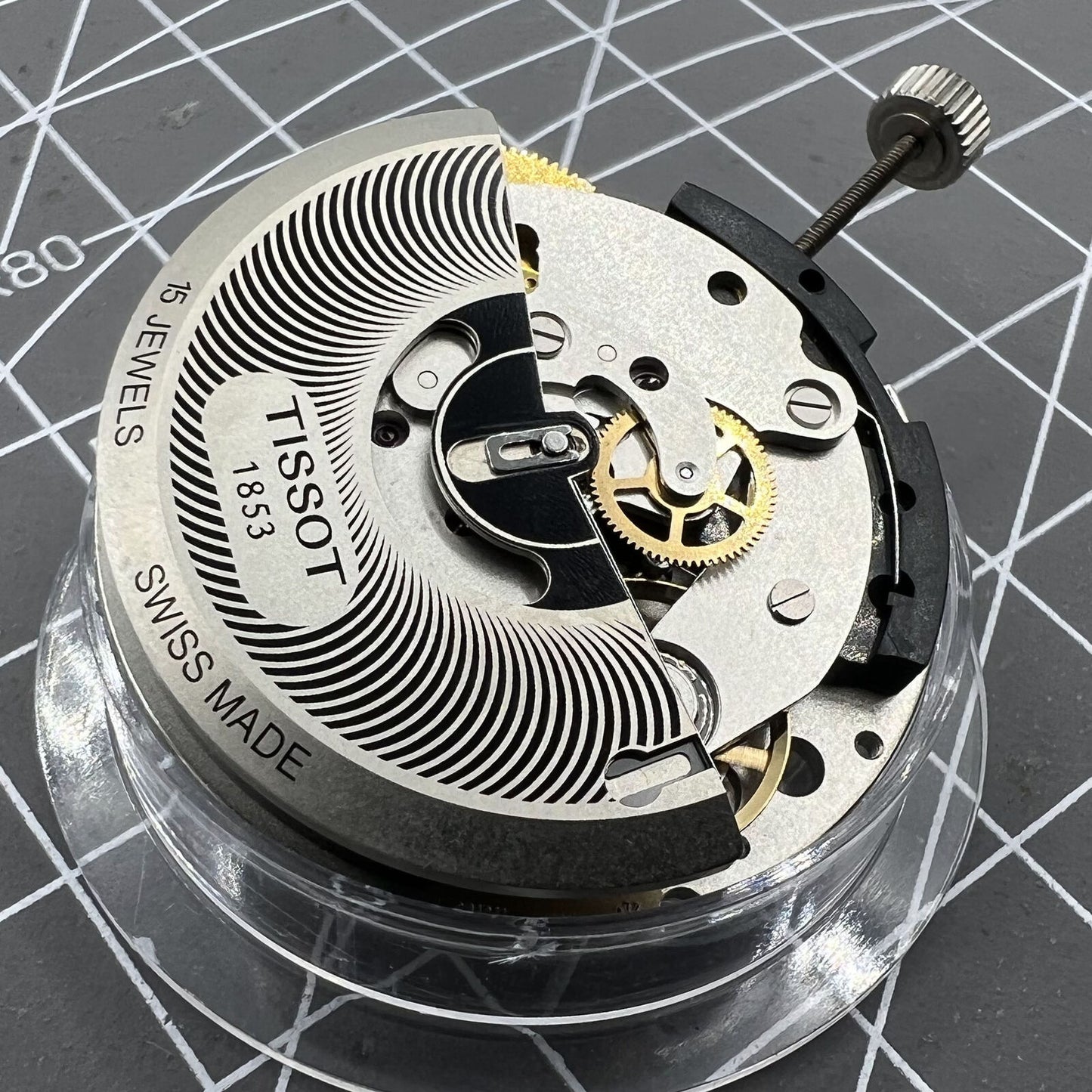 Genuine ETA C01.211 Swiss Made Chronograph Mechanical Movement 1853 White Dial