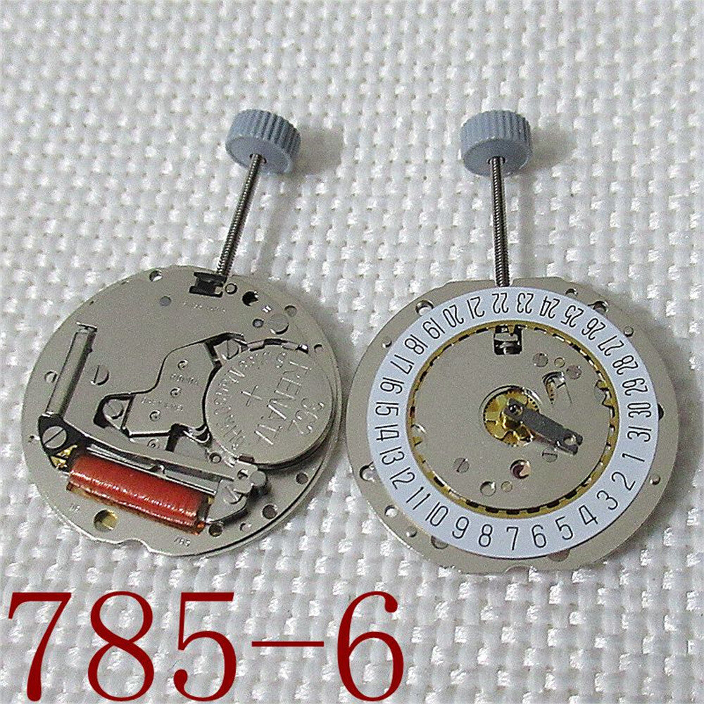 Ronda 785 3 Hands Quartz Watch Movement Swiss Parts Date At 3/6 Replacement