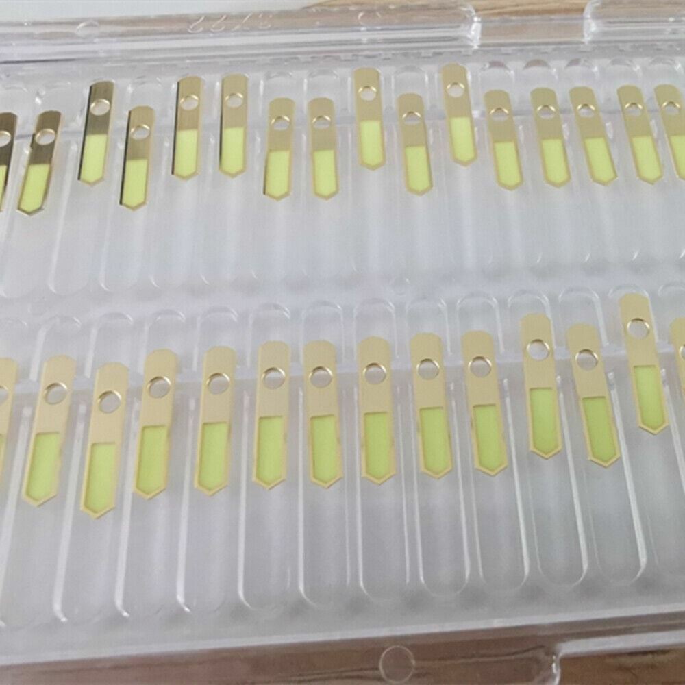 C3 green luminous watch hands set by P1-3-A for SKX/SBBN NH35A/NH36A models, precise fit
