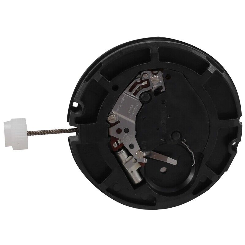 ETA 805.144 quartz watch with white dial, date at 3, day at 12, Swiss ETA movement, elegant design.