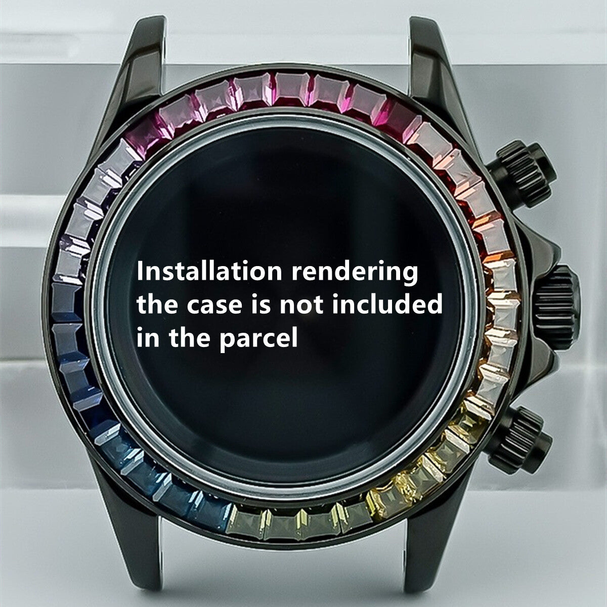 39 mm goldene Lünette mit Diamant-Imitat-Edelsteinen für das VK63-Uhrwerk