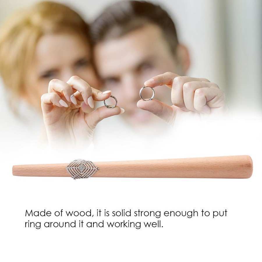 Wood Tapered Mandrel Ring Stick Tool for Finger Ring Jewelry Rings Making Sizes