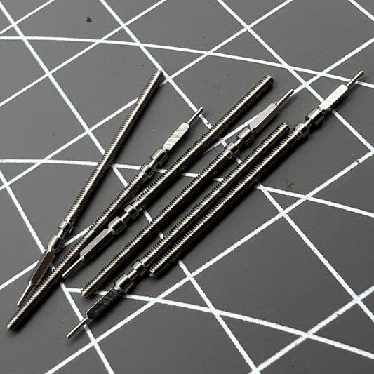 Set of 3 winding stems compatible with ETA 6497, 6498, Seagull ST3600, ST3620 watch movements for precise repairs.