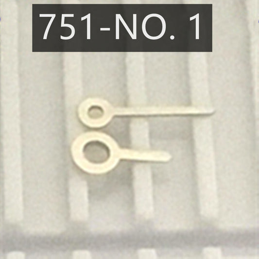 2 Sets Pack Silberfarbene Zeiger Uhrzeiger für Ronda 751 Quarzwerk P1 H6 NO1