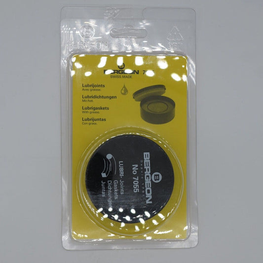 Bergeon 7055 Silicon Greaser for watch seals, essential lubricant for watchmaker precision maintenance.