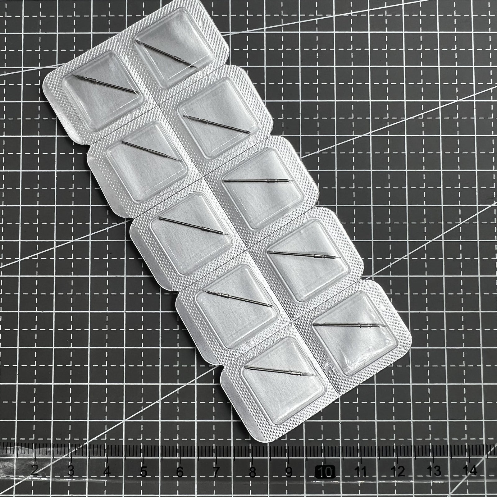 Set of 5 ETA C07.111 winding stems for watch movement repair and replacement. Durable precision parts by ETA.