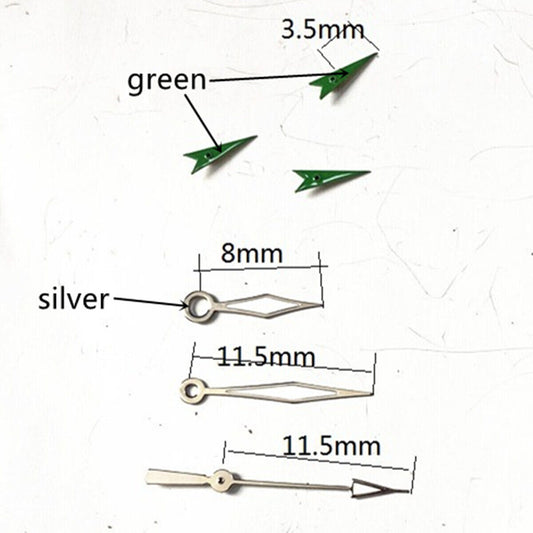 Green small second hand for Miyota OS10 OS20 OS22 OS60 OS80 watches, precise and durable.