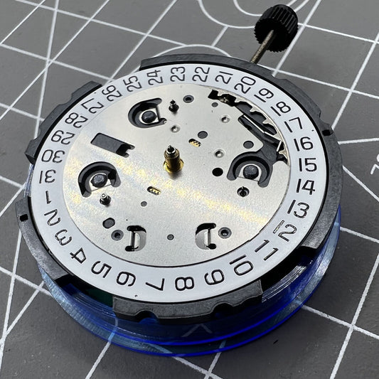 Swiss Made ETA G10.962 chronograph watch with quartz movement, date display, and 3 subdials by Swiss brand.