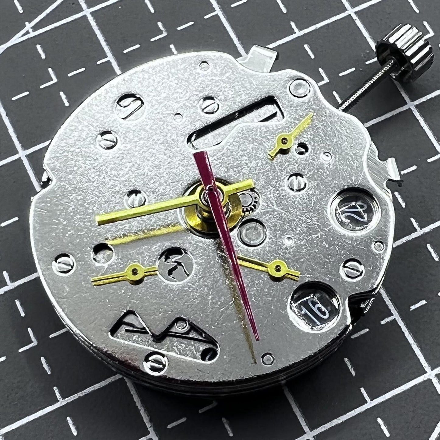 Seagull ST16 Mechanisches Uhrwerk, Uhrenteil, schwarzer Kalender, 7 Zeiger, Datum bei 6