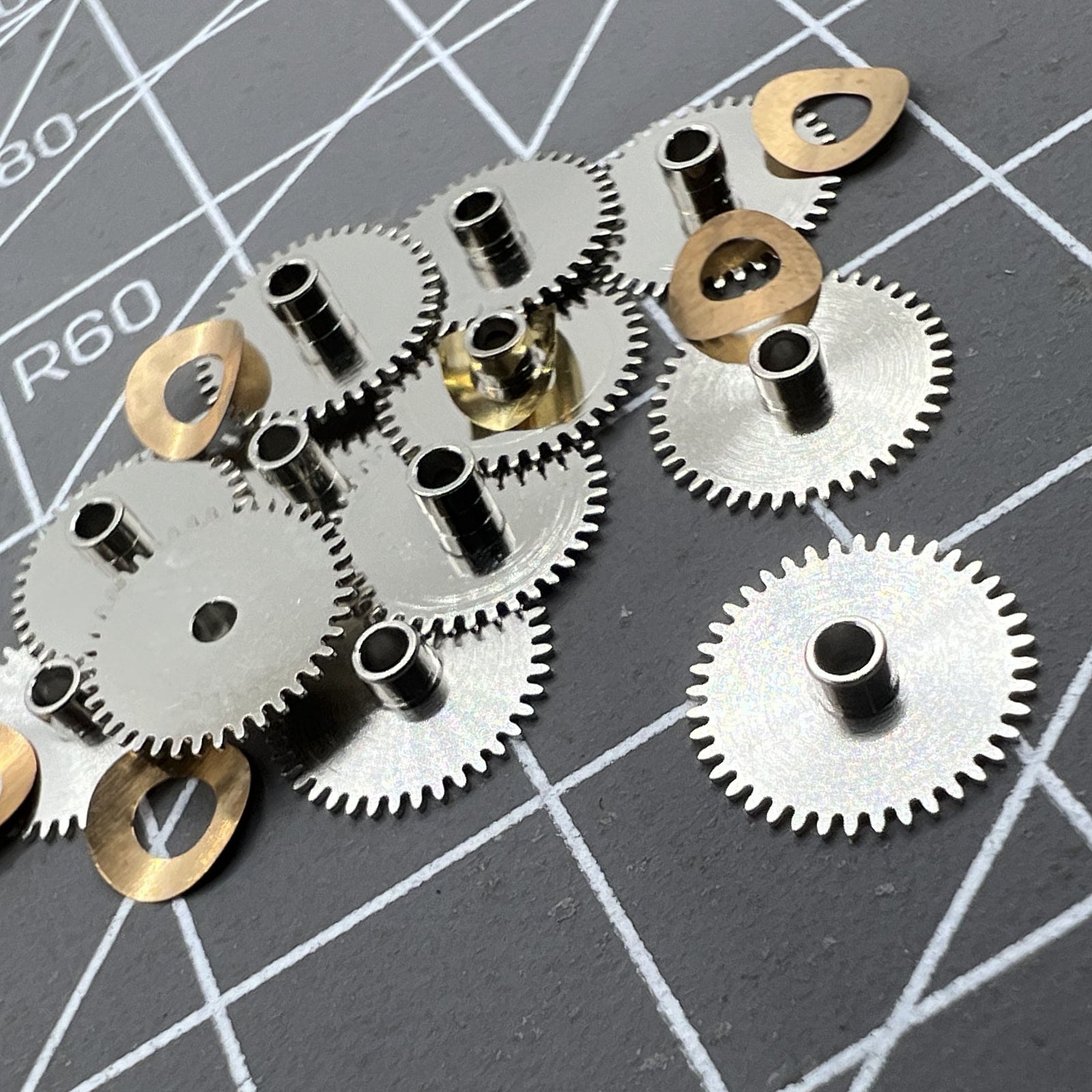 Hour wheel and train bridge for Seagull ST3600 ETA6497, precision watch movement replacement part.