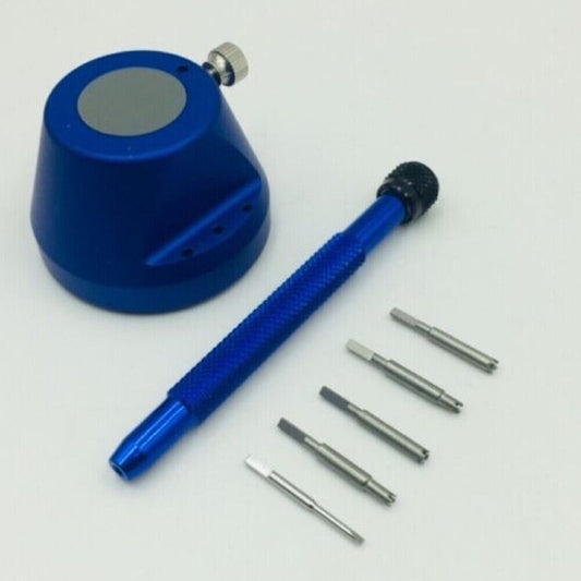 RICHARD MILLE stainless steel watch screwdriver set with multiple precision tips for RM watches.