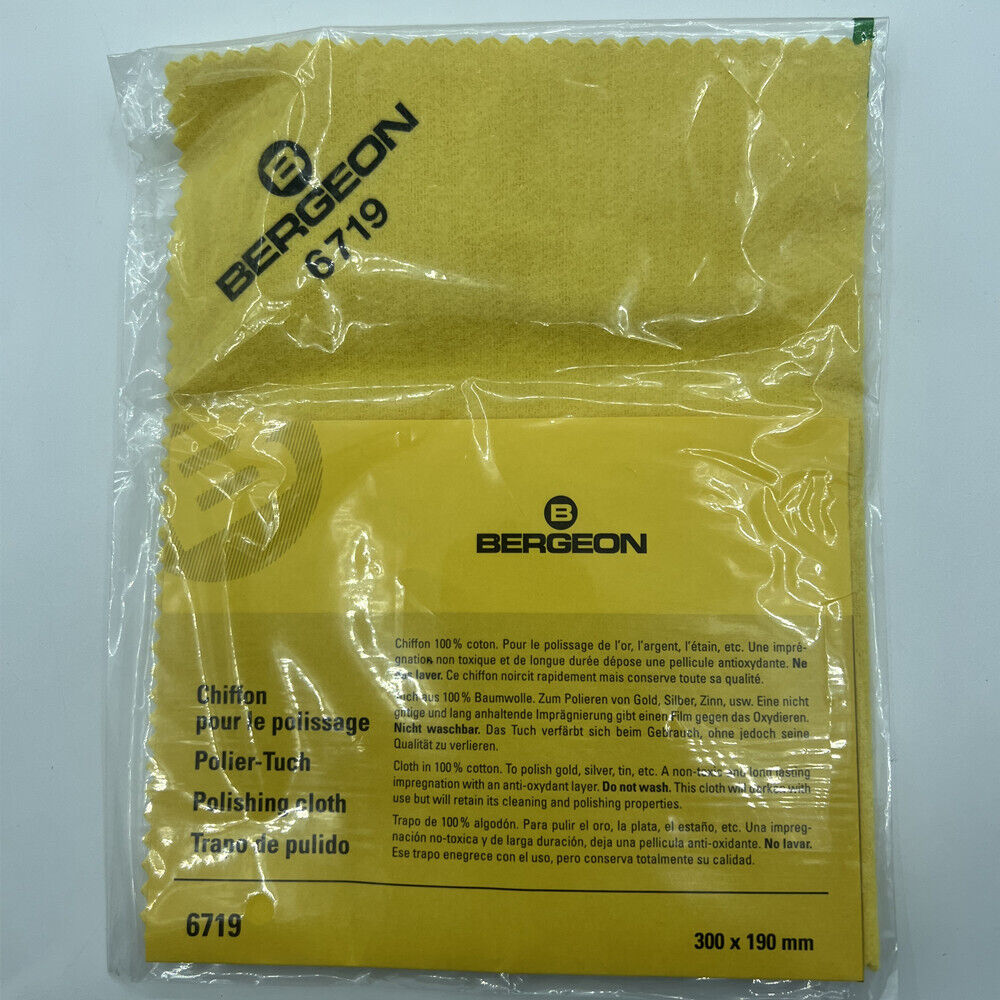 Bergeon 6719 pure cotton polishing cloth for gold and silver watch accessories cleaning
