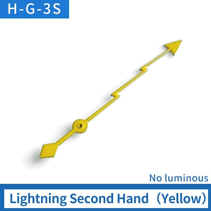 Lightning-style second hands for SKX007 and SKX009 watches, non-luminous, precision fit.