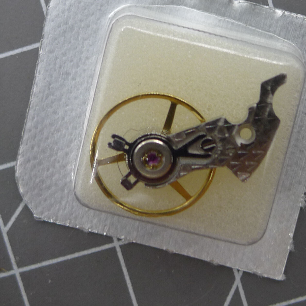 Silver carved balance wheel with splint for ETA 2824 2834 2836 movement, precision watch repair part.