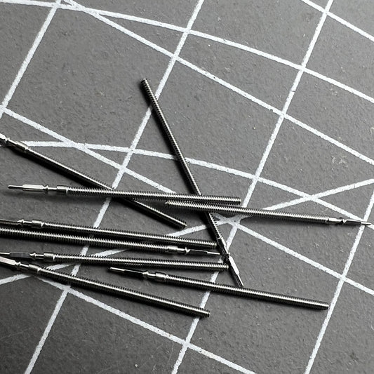 Generic watch winding stem compatible with 5Y30 and 5Y20 movements for precise time adjustment.