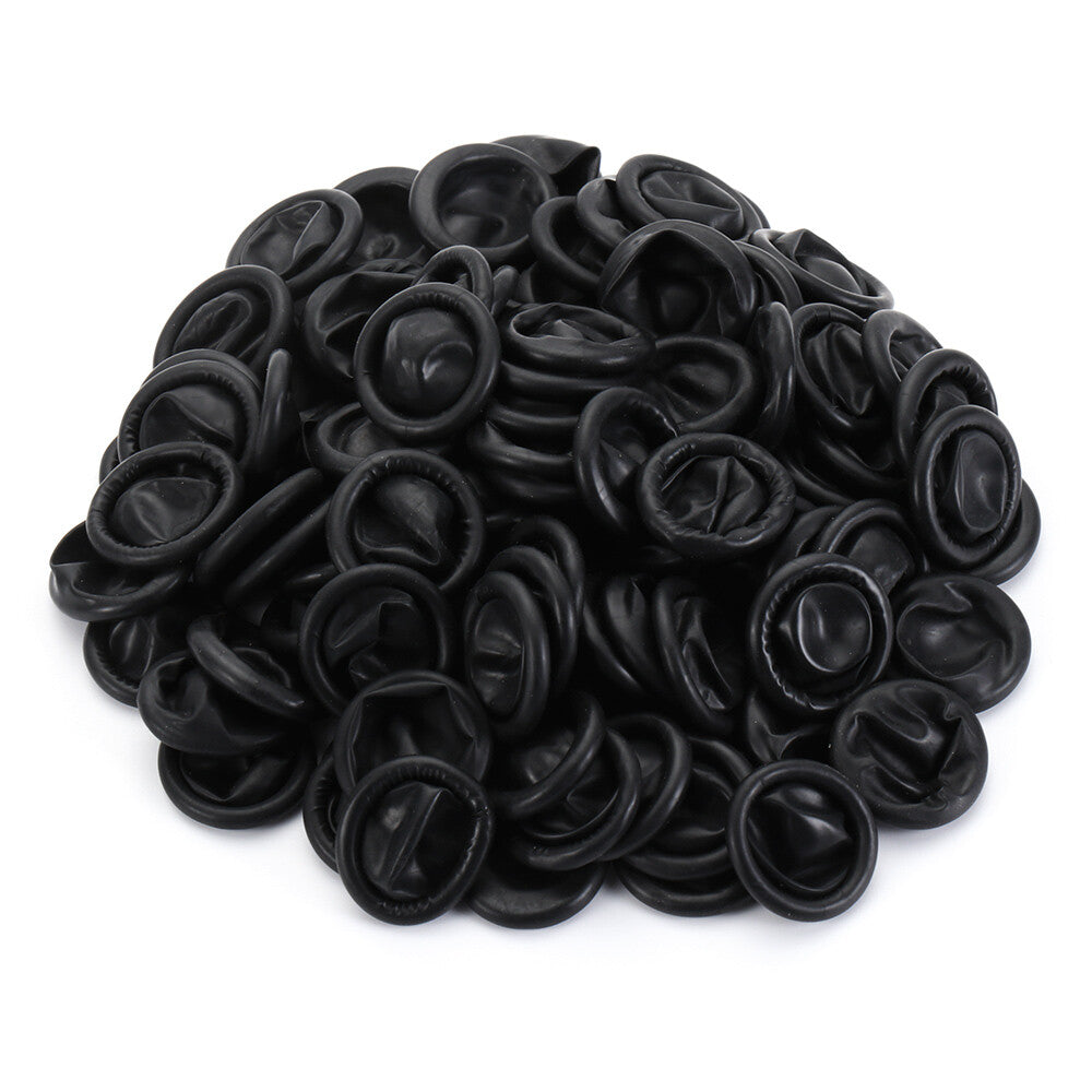 Set of anti-static natural rubber finger cots, latex material safeguards fingers during watch repair tasks.