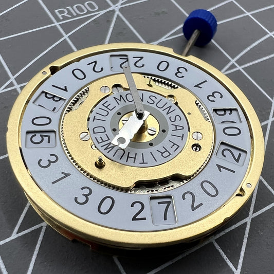 Swiss Made Ronda 5050.C quartz watch movement for precise timekeeping in wristwatches.