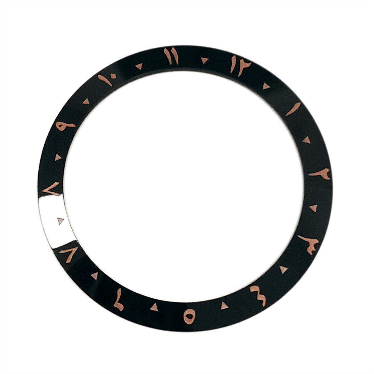 38 mm arabische Ziffern 1–12, geneigte Keramik-Uhrenlünette für 40 mm SUB-Uhrengehäuse
