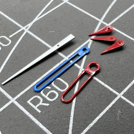 Red small second hand with blue and red trim for VD53, VD54, VD57 watch movements.