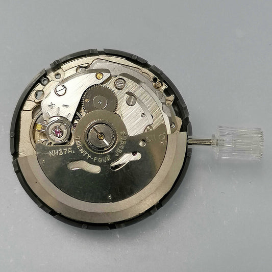 Japan Made NH37A automatic watch movement with single calendar, precise mechanical craftsmanship by Seiko.