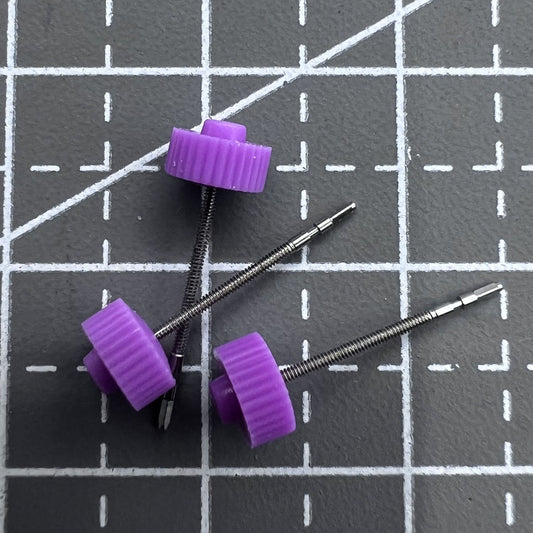 Set of 5 replacement watch stems for Ronda 1042 movement, compatible with various models.