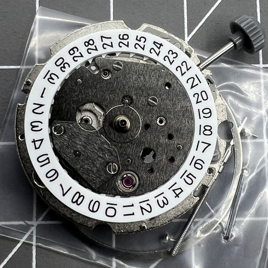 Miyota 8217 automatic mechanical watch movement with small second at 9, Japan made precision.