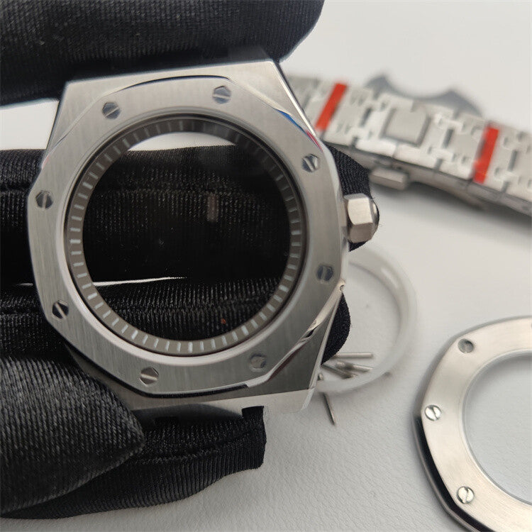 42MM 316L Edelstahl Uhrengehäuse Armband Lünette für NH35/NH36/4R35 Uhrwerk