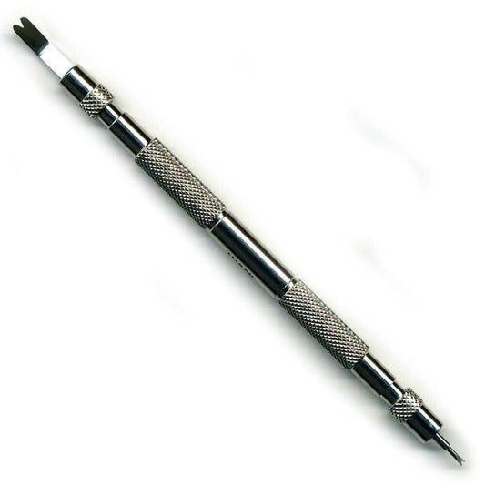 Bergeon 6111 Swiss spring bar removal tool for precise watch strap adjustments.