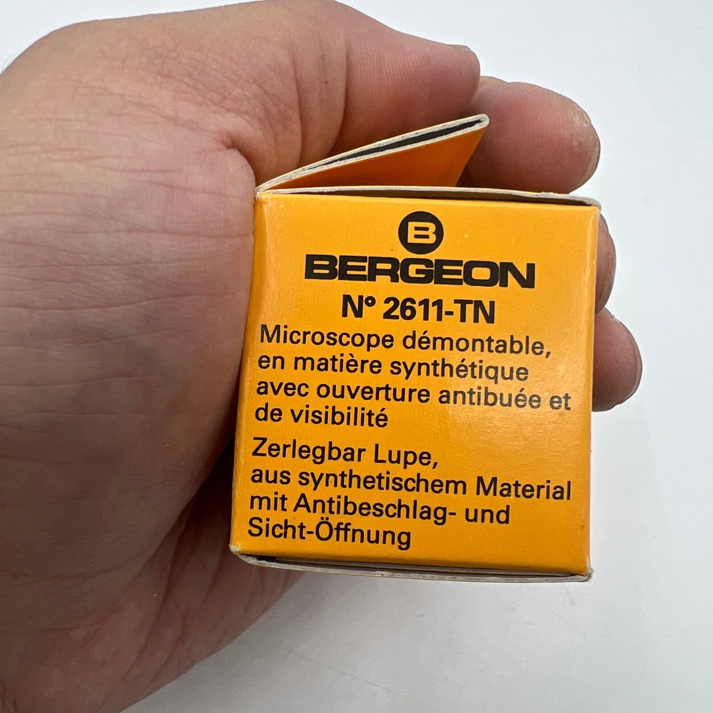 Bergeon 2611-TN-3.5 loupe with 2.8x magnification for detailed watch accessory inspection and repair