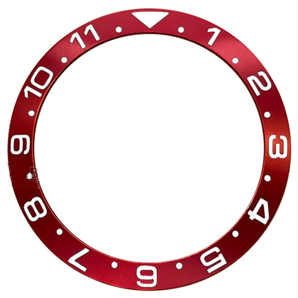 38 mm 12 Stunden Aluminiumlegierung Uhrenlünetteneinsatz passend für SKX007 SKX011 SUB Diver