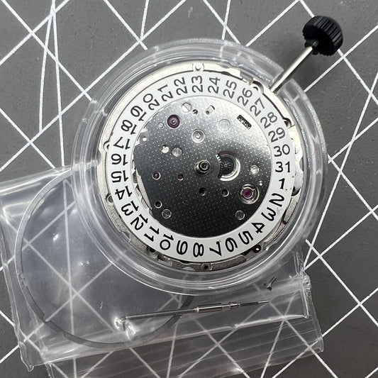 Miyota Citizen 9010 automatic mechanical watch movement with date display at 3 o'clock, ultra-thin design.