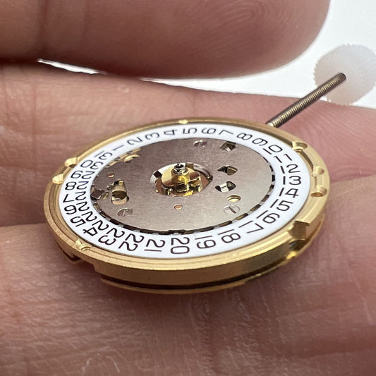 ETA E61.111 quartz watch movement with date at 3, Swiss replacement for 256.111 original.
