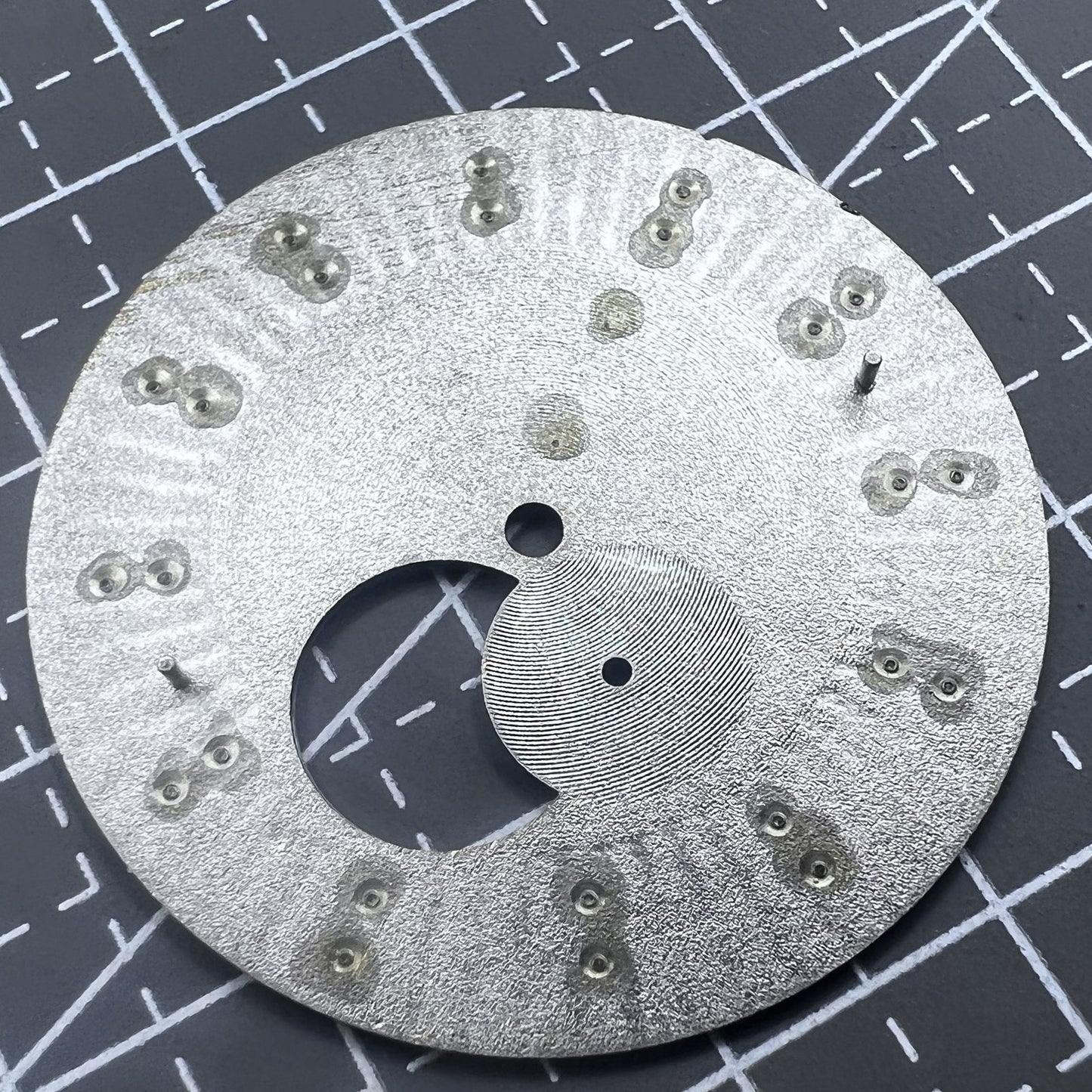 35mm Dark Blue Silver Cocktail Nail Dial for NH39 Diving Watch Movement