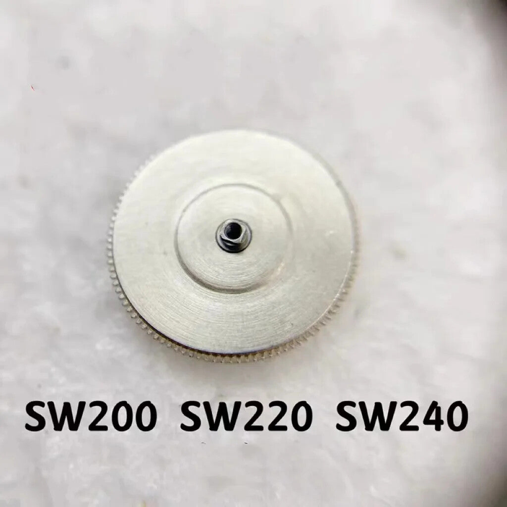 Complete barrel with mainspring for SW200 SW240 SW220 watch movement, high-quality generic replacement.