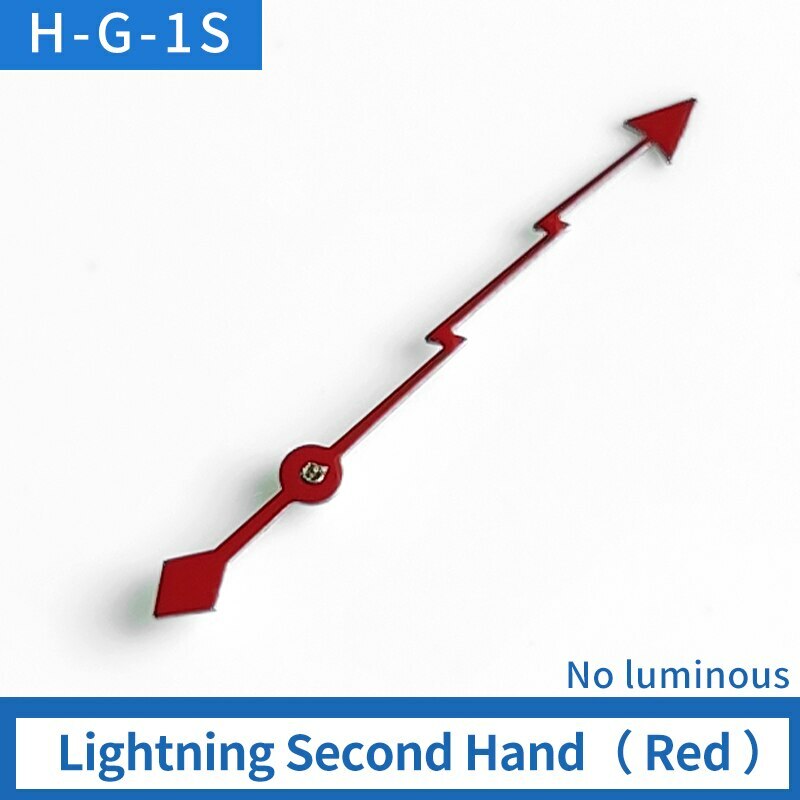 Lightning-style second hands for SKX007 and SKX009 watches, non-luminous, precision fit.