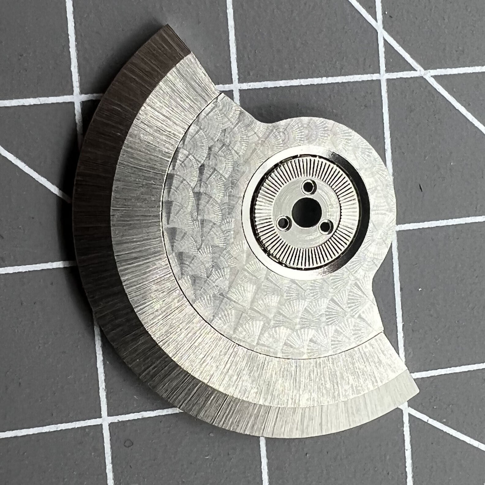 Rotor oscillating weight with ball bearing for Seagull ST25 movement, enhancing watch winding efficiency.