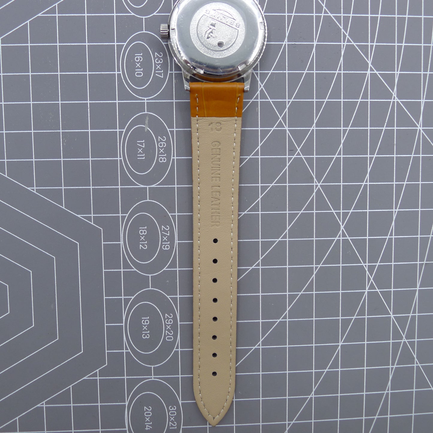 Beijing 36mm Double Rhomb watch with silver case, nail markers, and manual mechanical movement for precise timekeeping