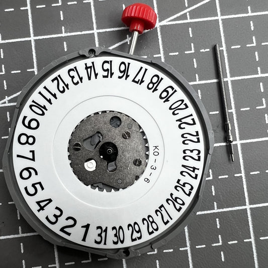 Miyota 2415 Quartz Movement with Date at 6 and Watch Stem for precise timekeeping