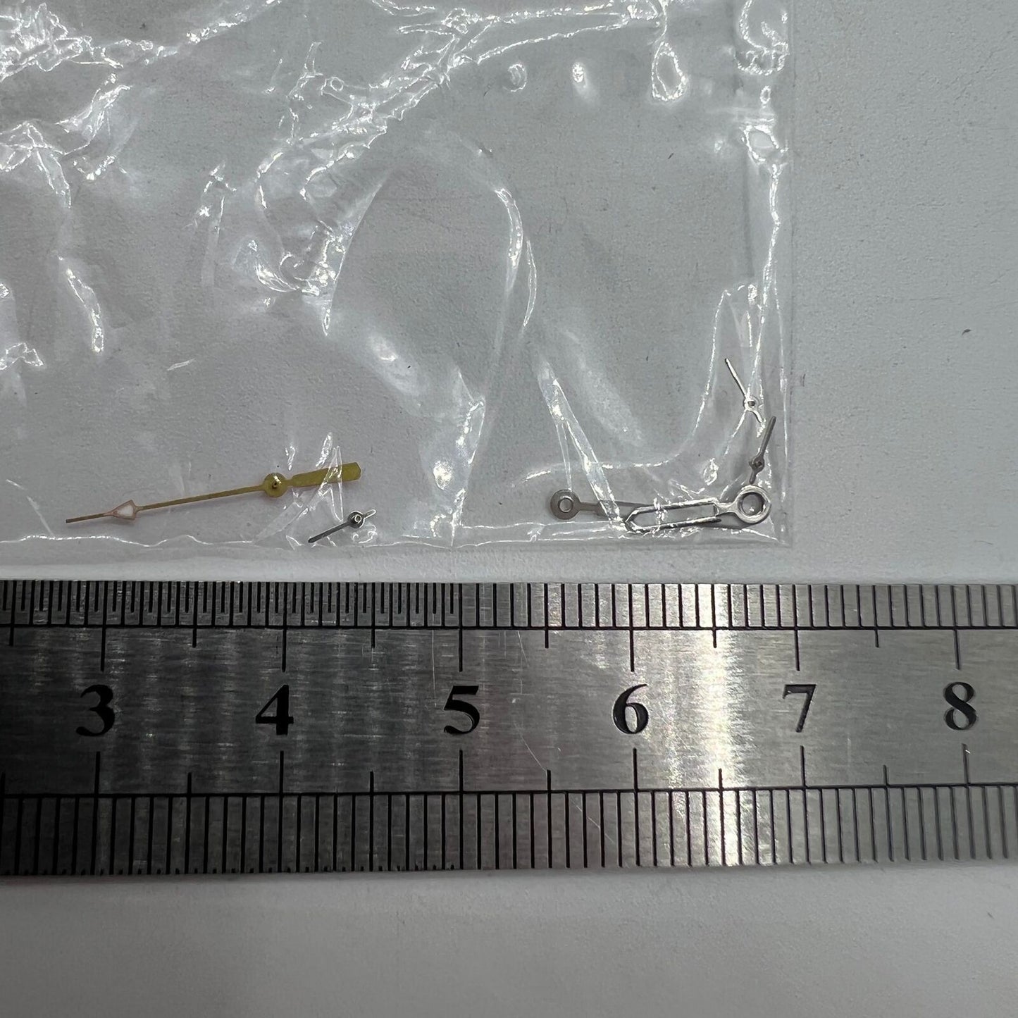 12mm red second hand with silver trim for Miyota OS10, OS20, OS60, OS80 watch movements, precise timing accessory.