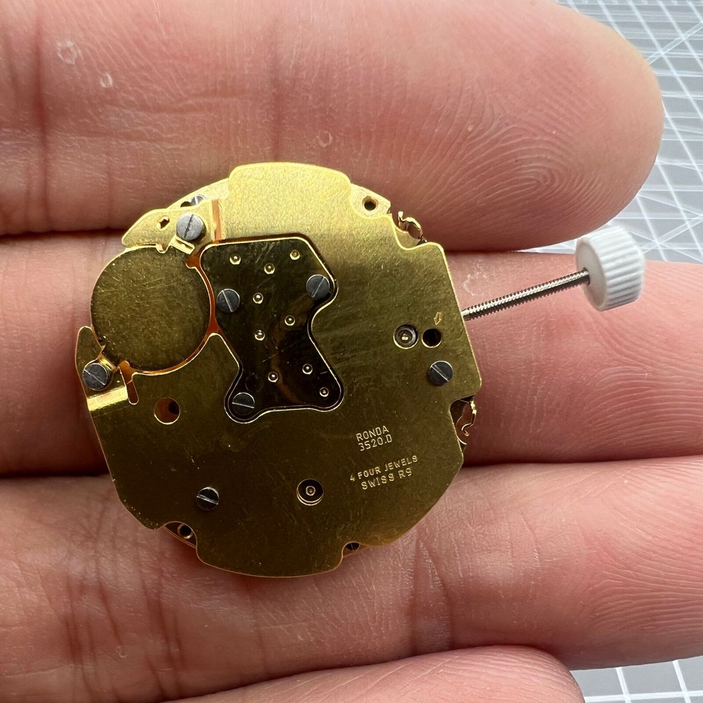 Ronda 3520D Swiss quartz movement watch accessory for precise timekeeping and reliability.