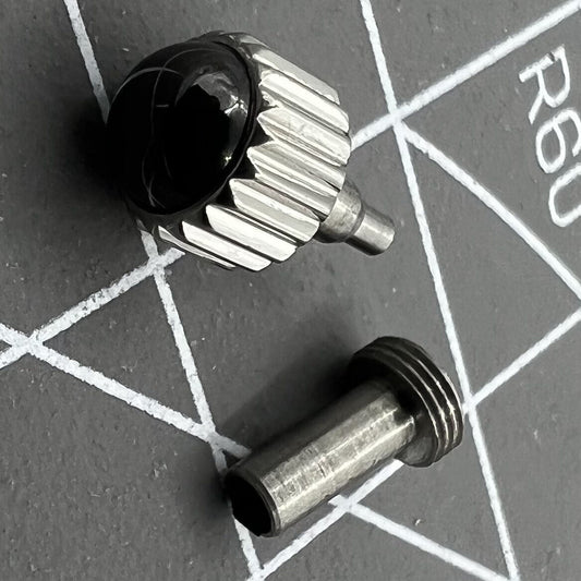 Ceramic crown replacement part for J12 watch, generic brand, durable and precise accessory.