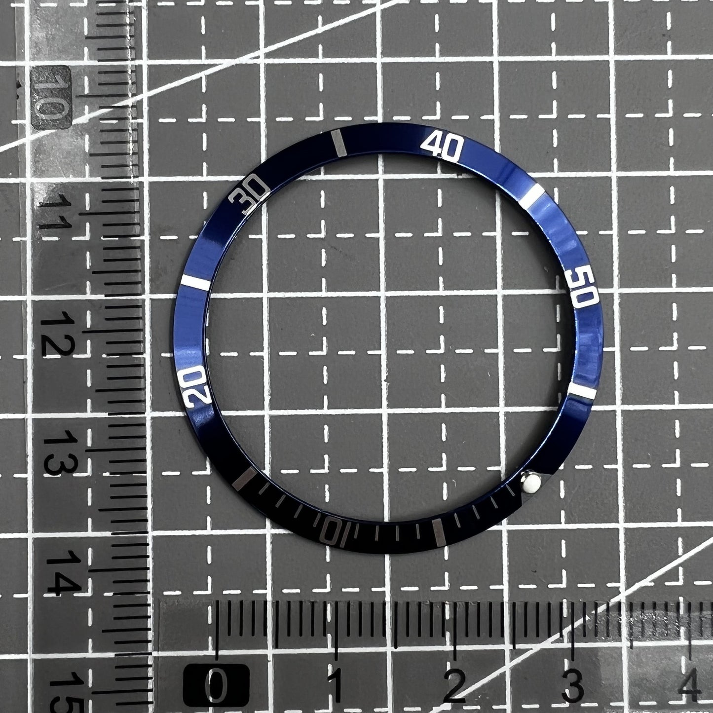 36,5*30,8mm Vintage Aluminium Legierung Hang Grün Leuchtende Dunkelblau Uhr Lünette