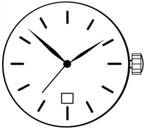 Miyota 1S13 Japan Quartz Movement Date at 6