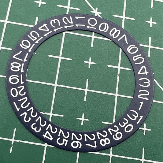 Denim blue wholesale date wheel overlay with white font for NH35 NH36 watch movements