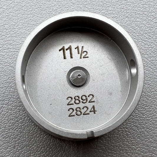 Size 11-1/2 Ligne Eta 2892/2824 movement holder with center screw for watch repair and assembly.