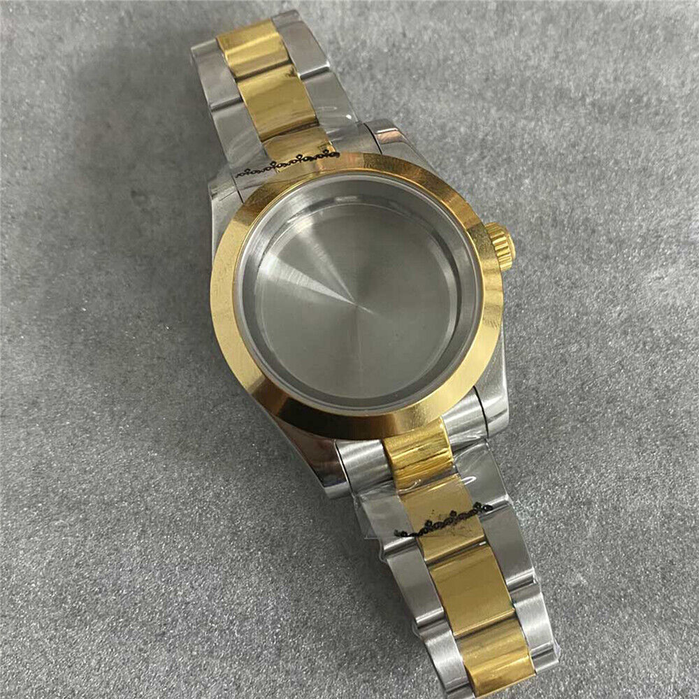 Bracelet de montre 39 mm en verre saphir/boîtier miroir plat pour NH35/NH36